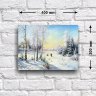 Постер - репродукция «Зимний закат на реке», 40 см х 30 см