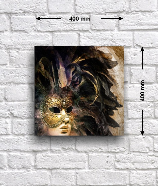 Постер - репродукция «Золотая маска», 40 см х 40 см