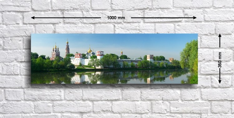 Постер «Панорама на Новодевичий монастырь», 100 см х 30 см
